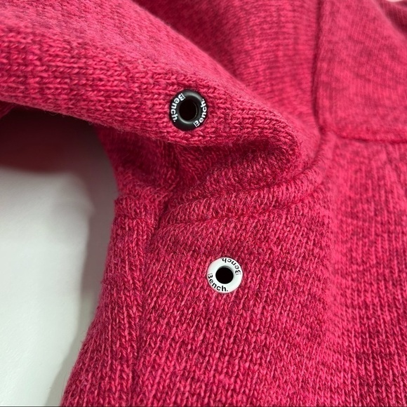 BENCH Heathered Fuchsia Pink Fleece Lined Thick Full Zip-up Active Jacket Coat - Picture 5 of 16